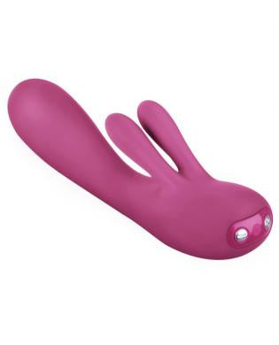 Fifi Rabbit Silicone Rechargeable Vibe  - Fuchsia