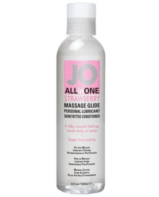System jo sensual massage oil - 4 oz strawberry