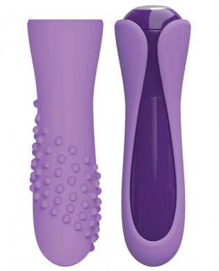Key by jopen io waterproof mini massager w/2 interchangeable silicone sleeves - lavender