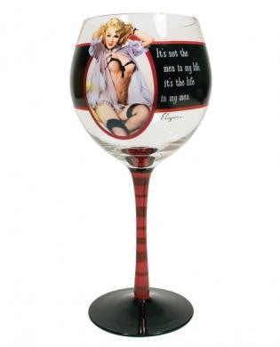 Vintage vixen it&#039;s not the men in my life.....wine glass