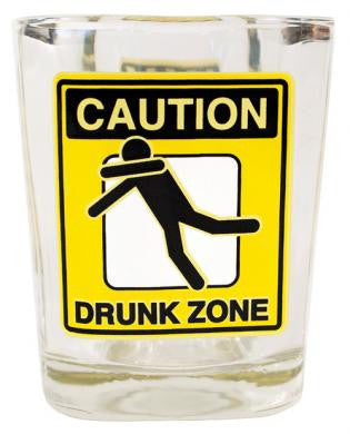 Drunk zone shot glass