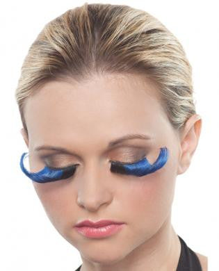 Blue and Black Curled Eyelashes