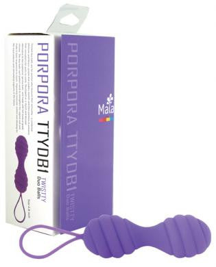 Maia Twistty Silicone Duo Balls - Neon Purple