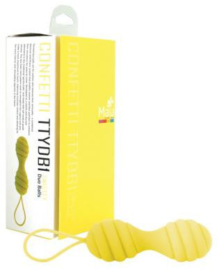 Maia Twistty Silicone Duo Balls - Neon Yellow