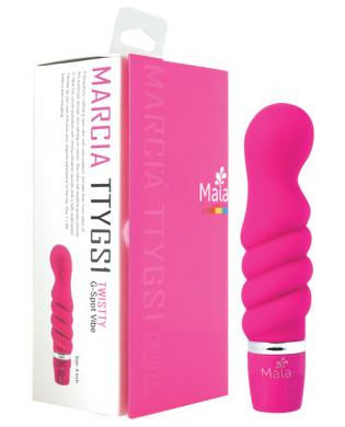 Maia Twistty Silicone G-Spot Vibe - Neon Pink