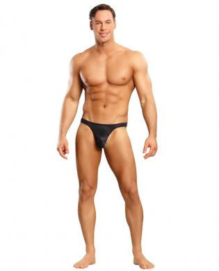 Satin bong thong black s/m