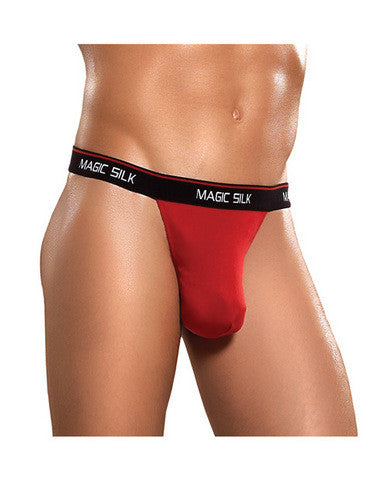 100% silk micro thong red xl