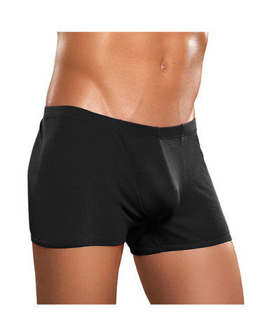 100% silk pouch short black lg