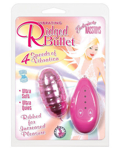 Vibrating ridged bullet - pink