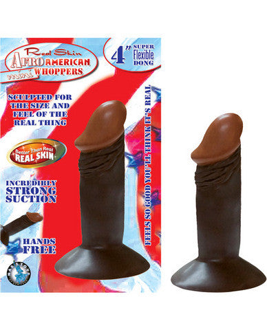 Real skin afro american mini whoppers 4in - brown