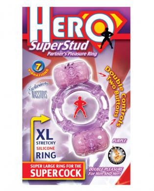 Hero superstud partners pleasure ring - purple