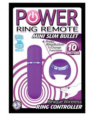 Power ring remote mini slim bullet - purple
