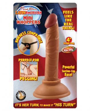 Real skin latin american mini whopper 4in straight dong - latin