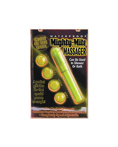 Mighty mite massager glow in the dark with 4 heads