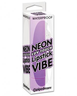 Neon luv touch vibrating lipstick vibe waterproof - purple