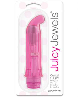 Juicy jewels crystal g-spot vibrator - dark pink