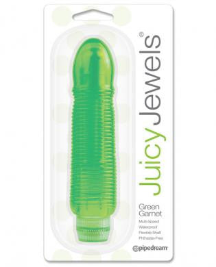 Juicy Jewels Green Garnet Vibrator - Green