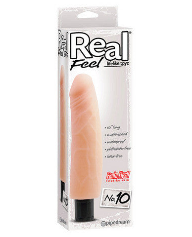 Real feel no. 10  long 10in waterproof vibe - multi speed