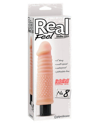 Real feel no. 8 long 9in waterproof vibe - multi speed