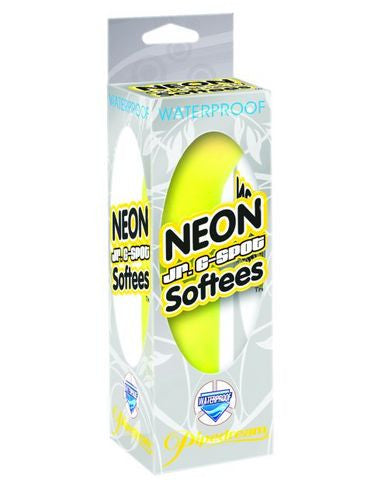 5in neon jr. g-spot waterproof softee - yelllow