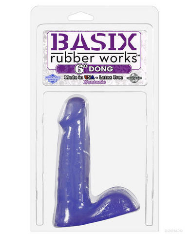 Basix rubber works 6in dong - purple