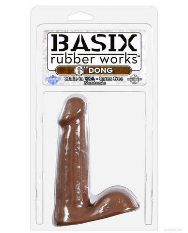 Basix rubber works 6in dong - brown