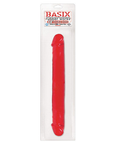 12 inch Jelly Double Dong - Red