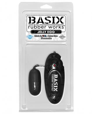 Basix rubber works jelly egg - black