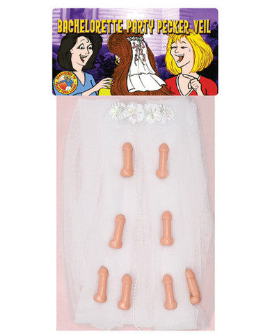 Bachelorette party pecker veil