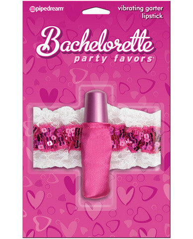 Bachelorette party favors vibrating lipstick garter