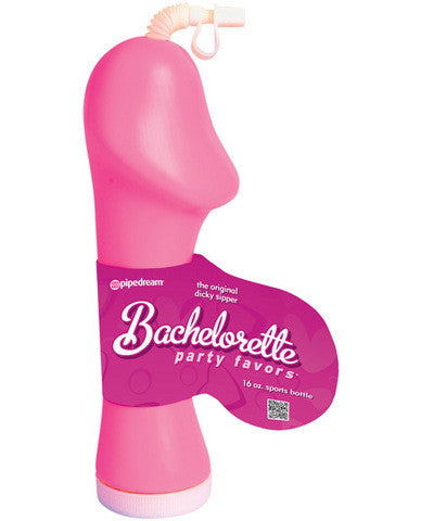 Bachelorette party favors dicky sipper - pink