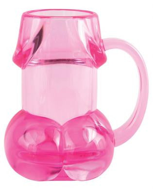 Bachelorette party favors pecker beer mug - pink