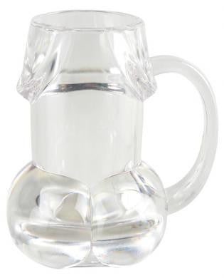 Bachelorette party favors pecker beer mug - clear