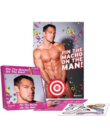 Bachelorette party favors pin the macho on the man game