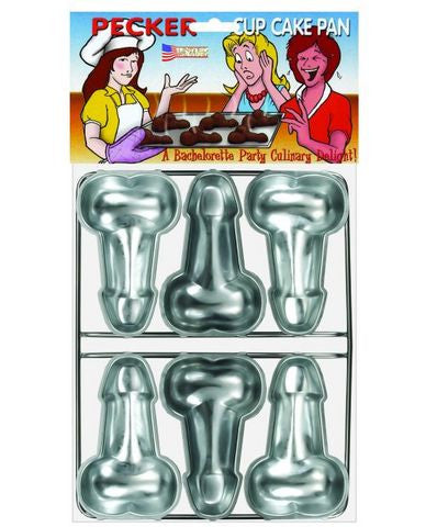 Pecker cup cake pan 6 piece