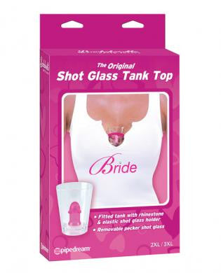 Bachelorette party favors bride shot glass tank top diva