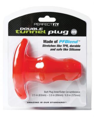 Perfect Fit Medium Double Tunnel Plug - Red