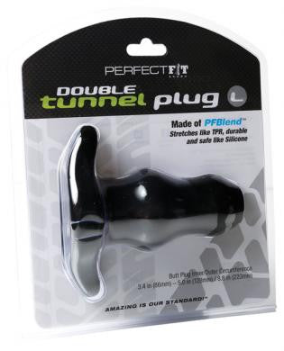 Perfect Fit Large Double Tunnel Plug - Black