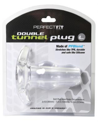 Perfect fit large double tunnel plug - clear