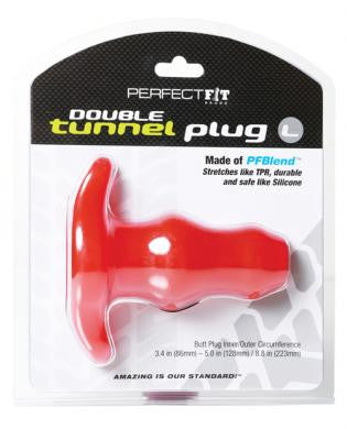 Perfect Fit Large Double Tunnel Plug - Red