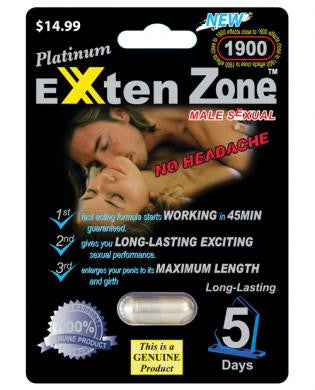Extenzone platinum 1900 1 capsure blister pack