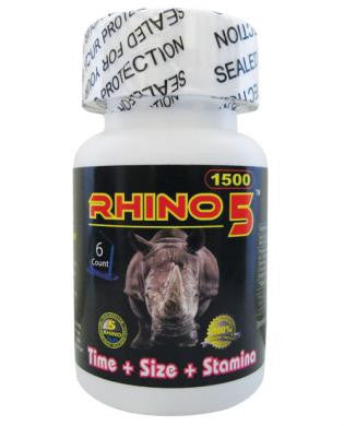 Rhino 5 libido enhancer - 6 count bottle