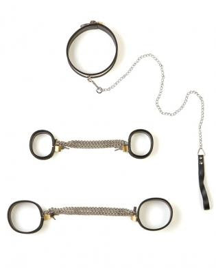 Rapture 5 Piece Steel Band Bondage Set - Large
