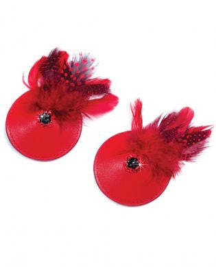 Rianne s pasties feathered birds - red