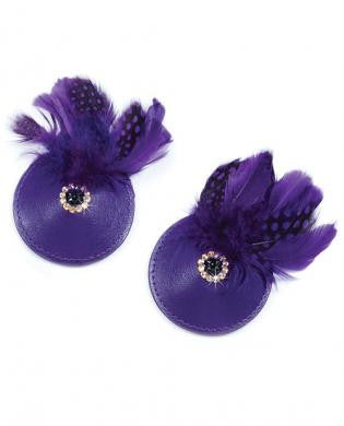 Rianne s pasties feathered birds - purple
