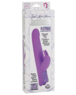 Triple motor silicone jack rabbit - purple