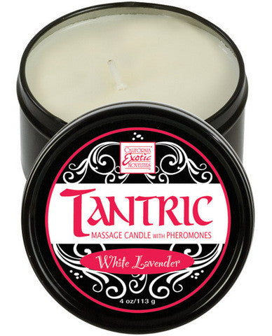Tantric soy candle w/pheromones - white lavender