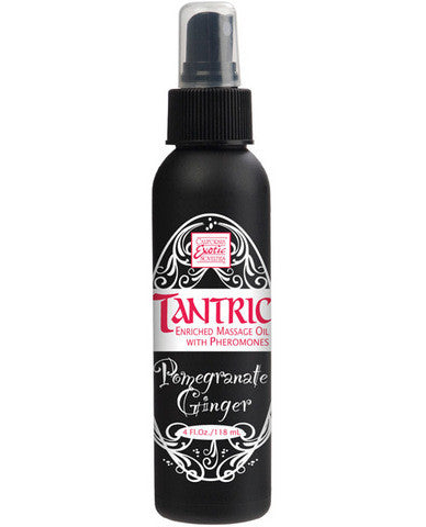 Tantric massage oil w/pheromones - pomegranate ginger