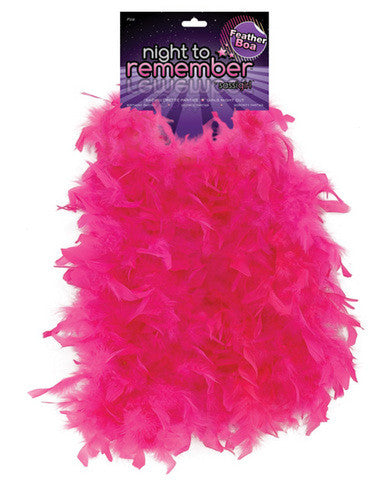 Night to remember 72in feather boa - pink by sassi girl