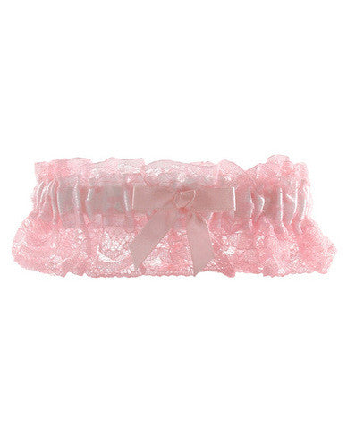 Leg garter white/pink - bulk